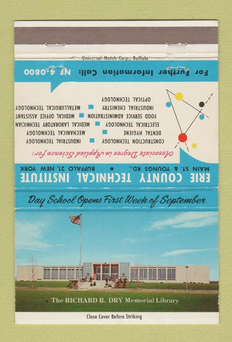 Matchbook Cover - Erie County Technical Institute 40 Strike