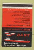 Matchbook Cover Dart Transatlantic Container Service UK England London 40 Strike