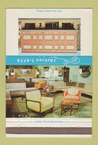 Matchbook Cover - Canal Furniture Showroom Providence RI 40 Strike