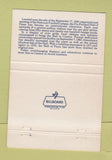Matchbook Cover - Pro Football Hall of Fame Canton OH 40 Strike