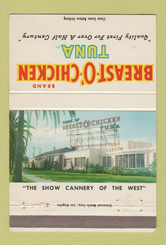 Matchbook Cover - Breat O Chicken Tuna San Diego CA 40 Strike