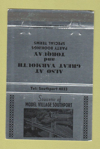 Matchbook Cover - Model Village Southport Railroad England 40 Strike