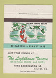 Matchbook Cover - Lighthouse Tavern Halifax NX 40 Strike