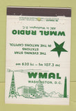 Matchbook Cover - WMAL Radio Washington DC 630 22 Strike Feature
