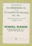 Matchbook Cover - WMAL Radio Washington DC 630 22 Strike Feature