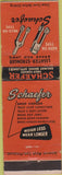 Matchbook Cover - Schaefer Railroad Brakes CREASES