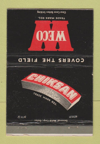 Matchbook Cover - Weco Chiksan Chicago IL  40 Strike