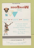 Matchbook Cover - Oxnard Western Motel Lodge CA girlie Indian  40 Strike