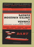 Matchbook Cover - Dart Container Line Montreal Toronto Winnipeg 40 Strike