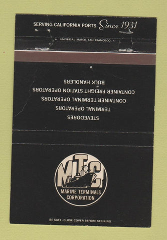 Matchbook Cover Marine Terminals Corp San Francisco San Diego CA WEAR 40 Strike