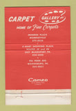Matchbook Cover - Carpet Gallery Monroeville Wilkinsburg McKeesport PA 40 Strike