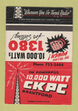 Matchbook Cover - CKPC Radio Brantford ON 1380 40 Strike