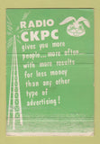 Matchbook Cover - CKPC Radio Brantford ON 1380 40 Strike