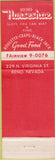 Matchbook Cover - Reno Horseshoe Club Reno NV casino