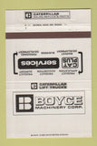 Matchbook Cover - Boyce Machinery Caterpillar Lake Charles LA 40 Strike
