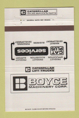 Matchbook Cover - Boyce Machinery Caterpillar Lake Charles LA 40 Strike