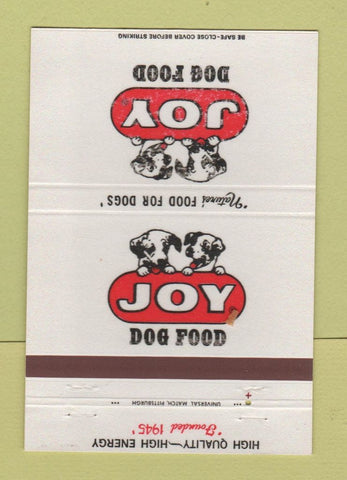 Matchbook Cover - Joy Dog Food Oakdale PA 40 Strike