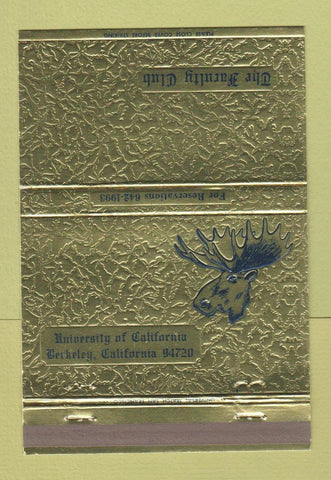 Matchbook Cover - Faculty Club University California Berkeley CA 40 Strike