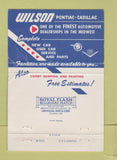 Matchbook Cover - Wilson Pontiac Cadillac Birmingham MI WORN 40 Strike