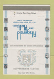 Matchbook Cover - Kuppenheimer Clothes Waterbury CT Fitzgerald Platt 40 Strike