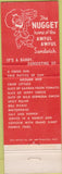 Matchbook Cover - Jim Kelley's Nugget Casino Reno NV