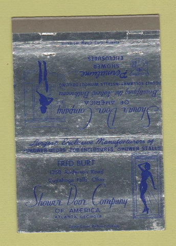 Matchbook Cover - Shower Door Company Atlanta GA girlie 40 Strike