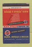 Matchbook Cover - Black Sivalls Bryston Oklahoma City OK Oil Well WEAR 40 Strike