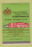 Matchbook Cover - WW Williams Construction Machinery Columbus OH 40 Strike