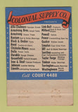Matchbook Cover - Colonial Supply Company Pittsburgh PA 40 Strike