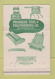 Matchbook Cover - Progress Tool & Engineering Indianapolis IN WEAR 40 Strike