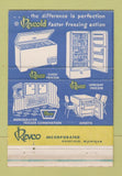 Matchbook Cover - Revco Kitchens Hyland Food Freezer St Catharines ON 40 Strike