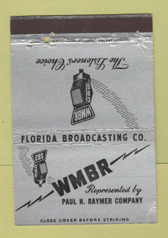 Matchbook Cover - WMBR Radio Jacksonville FL Paul Raymer WEAR 40 Strike
