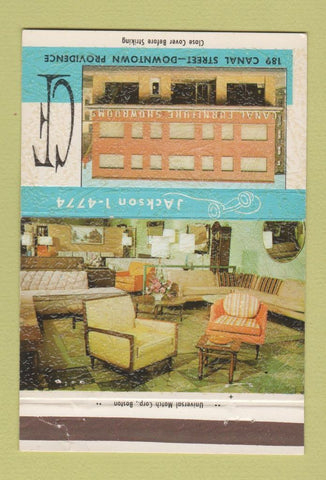 Matchbook Cover - Canal Furniture Store Providence RI 40 Strike