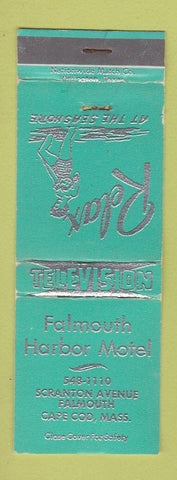 Matchbook Cover - Falmouth Harbor Motel girlie MA WEAR TEAL