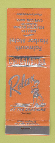 Matchbook Cover - Falmouth Harbor Motel girlie MA Orange