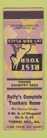 Matchbook Cover - Patty's Truckers Home Tunnel Hill GA