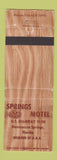 Matchbook Cover - Springs Motel Homosassa Springs FL