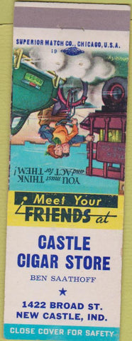 Matchbook Cover - Castle Cigar Store New Castle IN