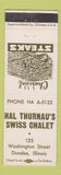 Matchbook Cover - Hal Thurnau's Swiss Chalet Dundee IL
