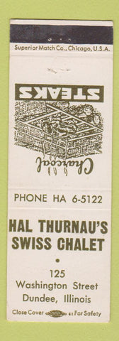 Matchbook Cover - Hal Thurnau's Swiss Chalet Dundee IL