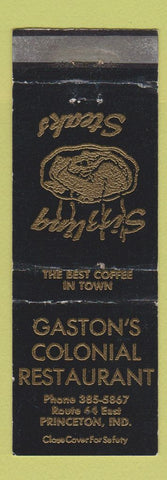 Matchbook Cover - Gaston's Colonial Restaurant Princeton IN WEAR