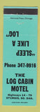 Matchbook Cover - Log Cabin Motel Sturgis SD