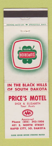 Matchbook Cover - Prince's Motel Rapid City SD
