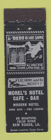 Matchbook Cover - Morel's Hotel Cafe Bar New Roads LA