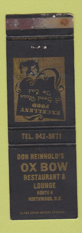 Matchbook Cover - Ox Bow Restaurant Northwood NH WEAR