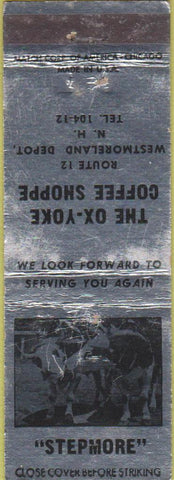 Matchbook Cover - Ox Yoke Coffee Shoppe Westmoreland Depot NH Cattle