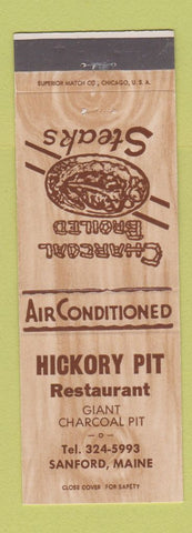 Matchbook Cover - Hickory Pit Restaurant Sanford ME