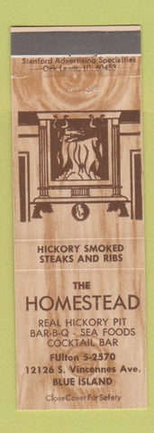 Matchbook Cover - The Homestead Blue Island IL