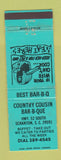 Matchbook Cover - Country Cousin BBQ Scranton SC girlie