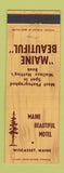 Matchbook Cover - Maine Beautiful Motel Wiscasset ME 1959